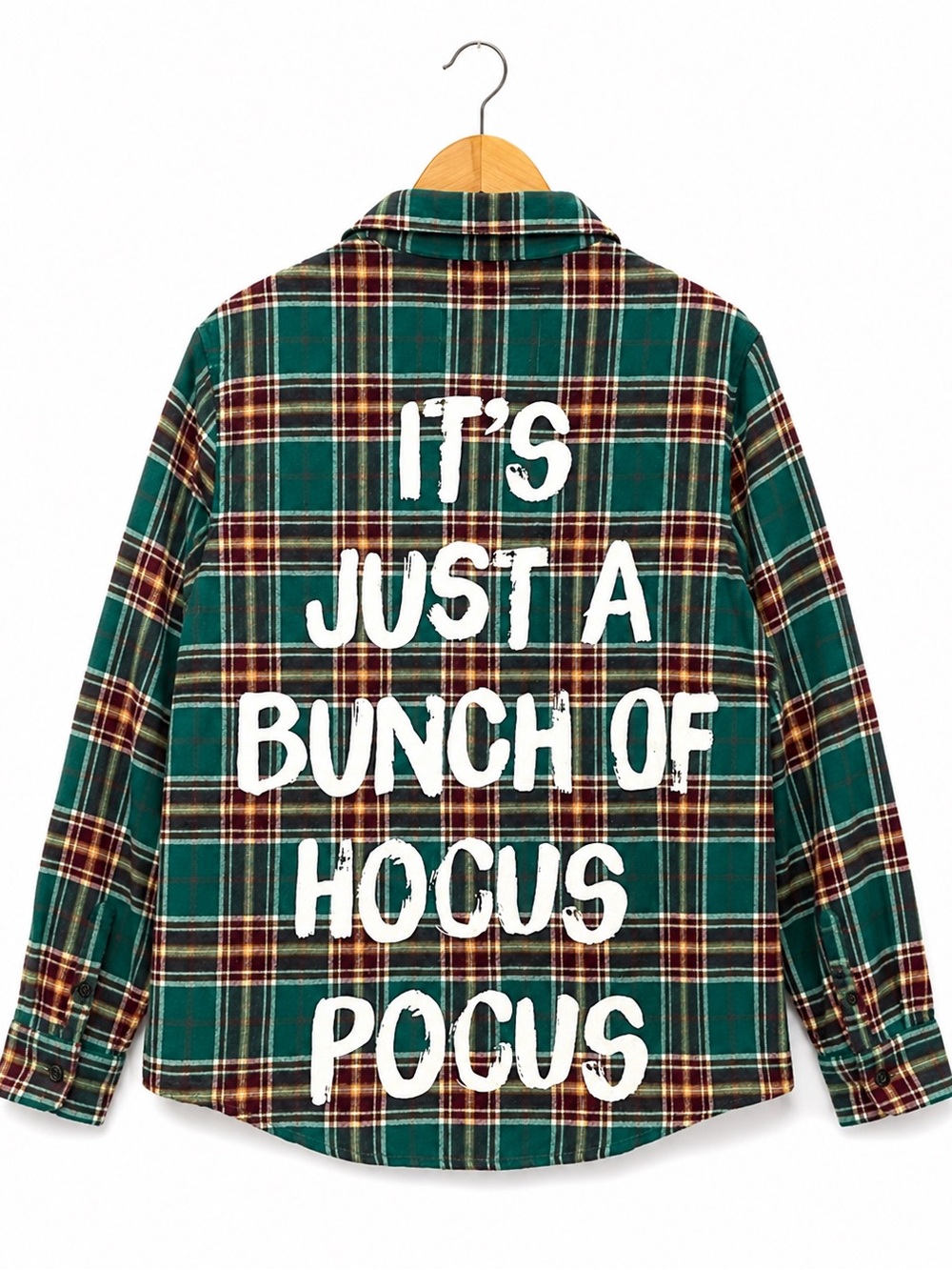 Disney Cakeworthy Hocus Pocus It's Just A Bunch Of Hocus Pocus plaid flannel S